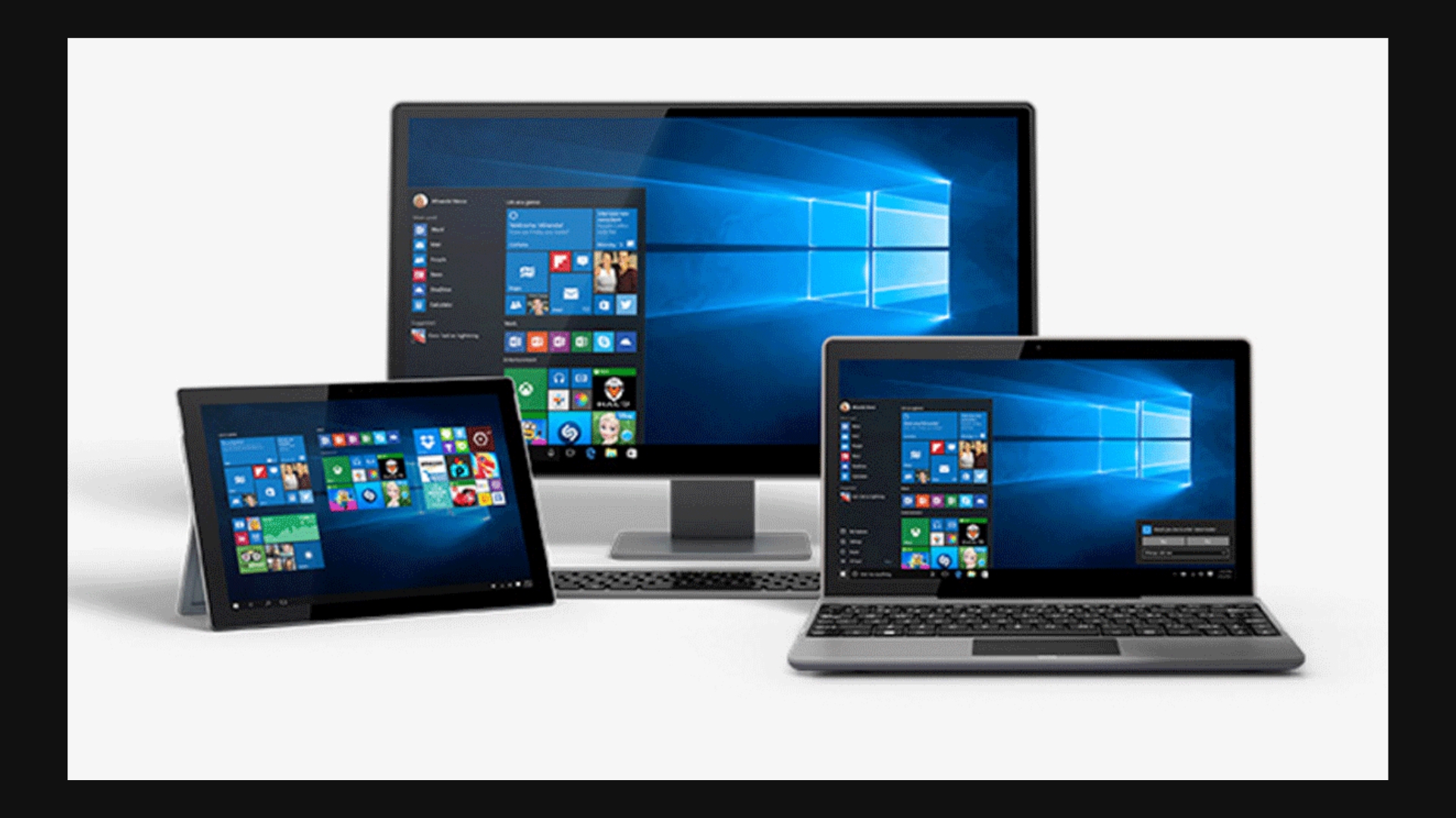 A series of Windows computers.